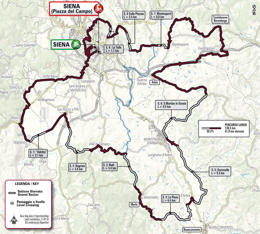 Gran Fondo Route - Gran Fondo Strade Bianche